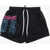 DSQUARED2 Icon Nylon Swim Shorts With Contrasting Logo Black