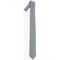 Cravate Two-Tone Silk Tie With Houndstooth Motif Barbati