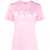 MSGM Cotton Crew-Neck T-Shirt With Frontal Maxi Logo Pink