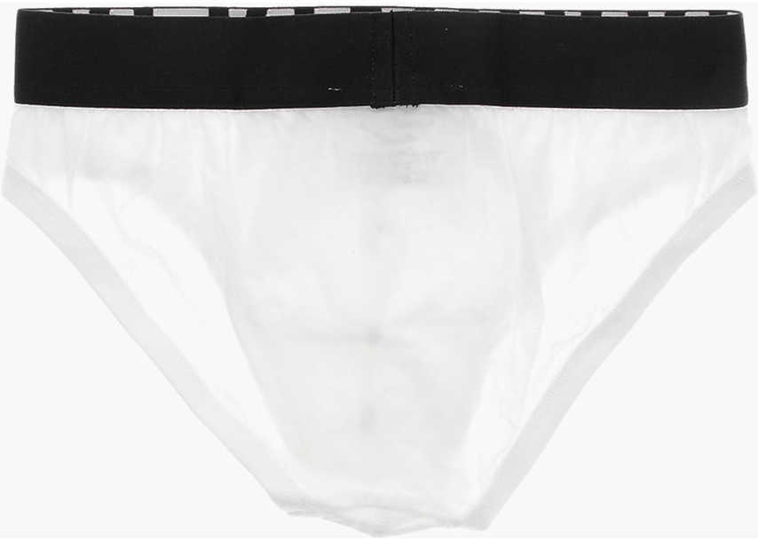 Chiloti DSQUARED2 Stretch Cotton Brief With Contrasting Logoed Band White Barbati (BM 19478096) 3
