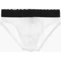 Chiloti pentru Barbati - Chiloti DSQUARED2 Stretch Cotton Brief With Contrasting Logoed Band White Barbati (BM 19478096) - B-mall.ro
