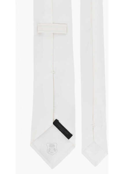 Cravate CORNELIANI Code Solid Color Silk Tie White Barbati (BM 19478102) 3
