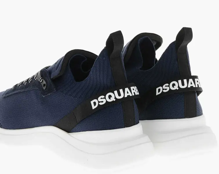 Sneakers DSQUARED2 Fabric Low-Top Sneakers With Logoed Detail Blue Barbati (BM 19478168) 2