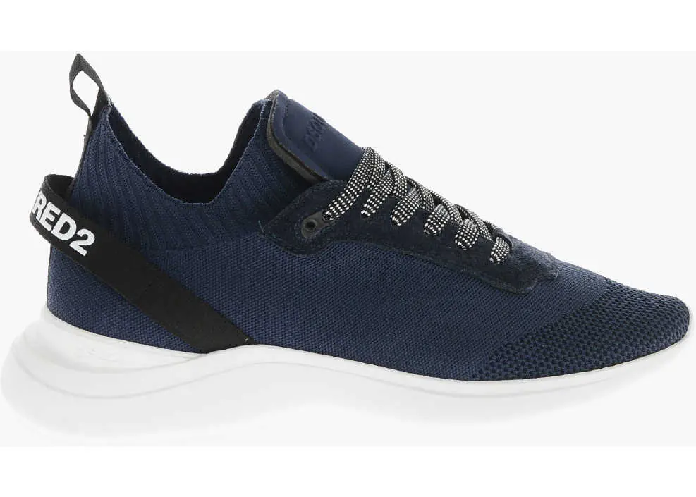 Sneakers DSQUARED2 Fabric Low-Top Sneakers With Logoed Detail Blue Barbati (BM 19478168) 3