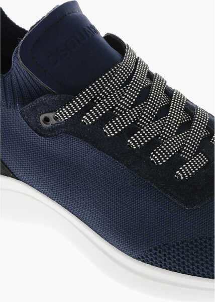 Sneakers DSQUARED2 Fabric Low-Top Sneakers With Logoed Detail Blue Barbati (BM 19478168) 4