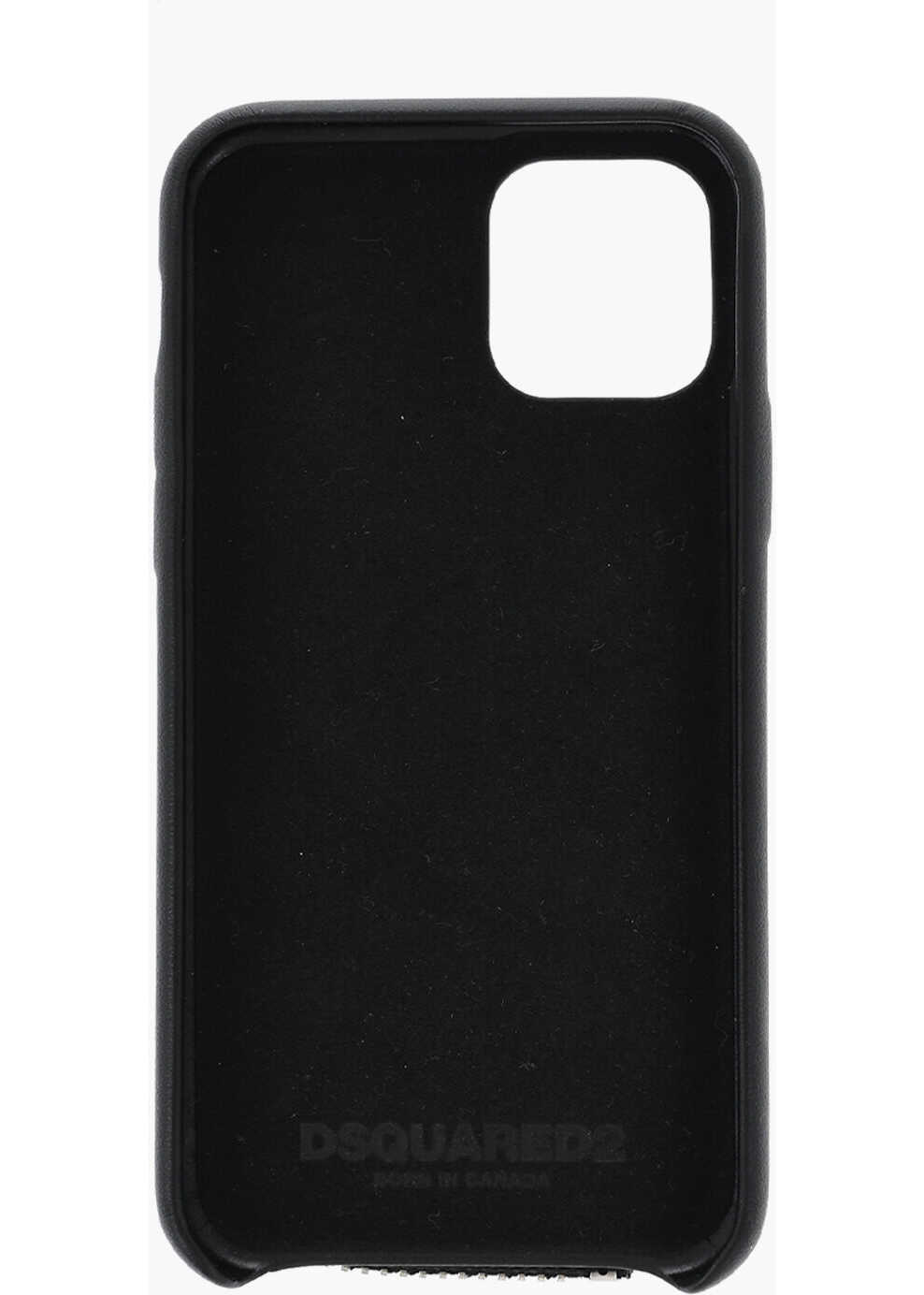 Huse mobil & tablete DSQUARED2 Iphone 11 Pro Case With Eco-Leather Coin Holder Black Barbati (BM 19478180) 2