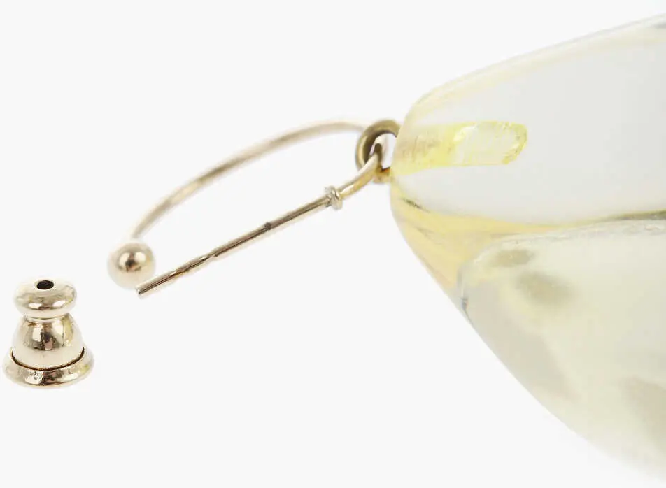 Cercei SIMONE ROCHA Single Earring With See-Through Heart-Shaped Pendant Yellow Femei (BM 19478183) 2