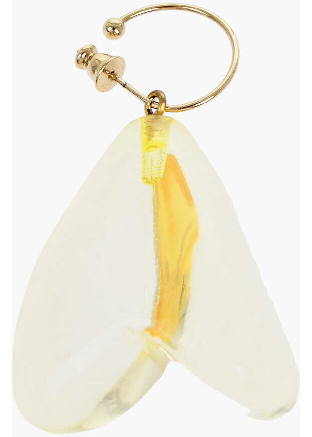 Cercei SIMONE ROCHA Single Earring With See-Through Heart-Shaped Pendant Yellow Femei (BM 19478183) 1