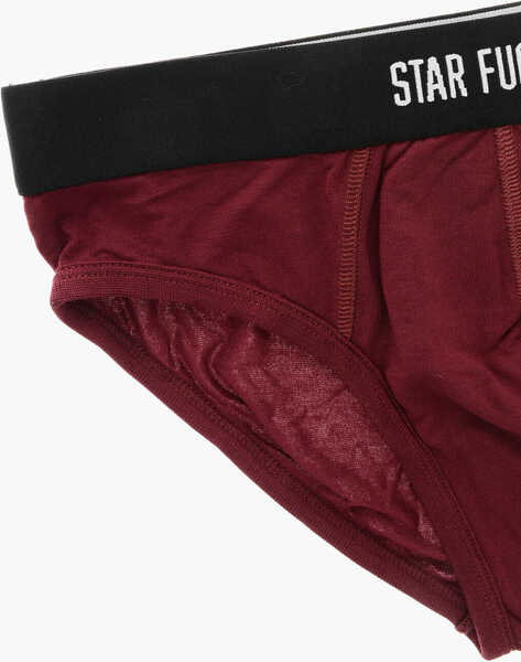 Lenjerie intima DSQUARED2 Solid Color Star Fucker Brief With Contrasting Elastic Band Red Barbati (BM 19478189) 2