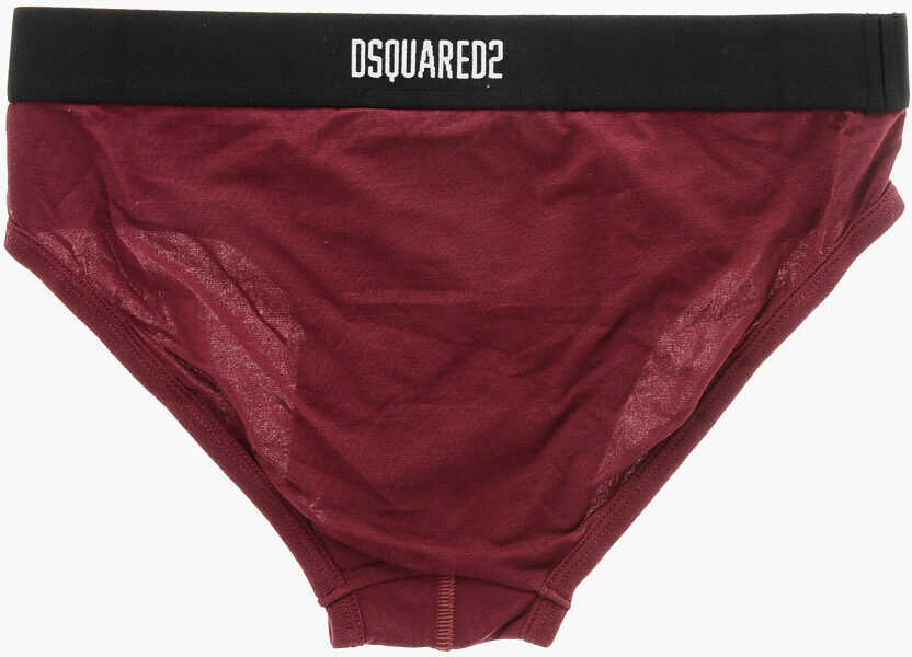 Lenjerie intima DSQUARED2 Solid Color Star Fucker Brief With Contrasting Elastic Band Red Barbati (BM 19478189) 3