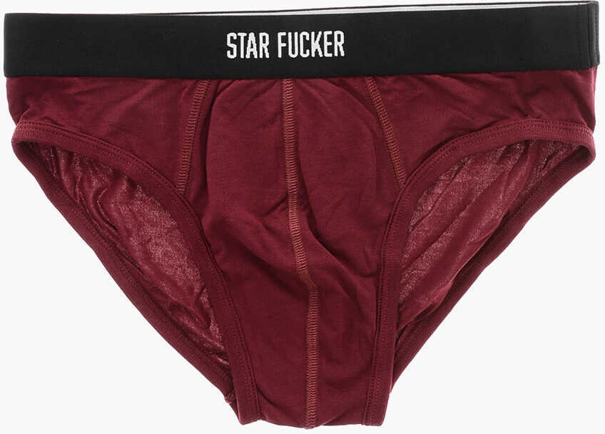 Lenjerie intima DSQUARED2 Solid Color Star Fucker Brief With Contrasting Elastic Band Red Barbati (BM 19478189) 1