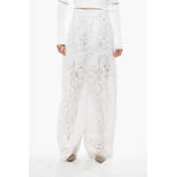 Pantaloni casual Ermanno Scervino Lace Oversized Pants With Belt Loops