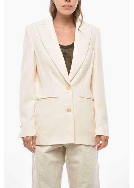 Sacouri RAQUEL DINIZ Single-Breasted Elena Blazer With Flush Pockets Beige Femei (BM 19478198) 1