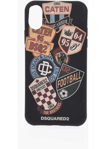 Huse mobil & tablete DSQUARED2 Patterned Emblem Iphone X Case Black Barbati (BM 19478207) 1