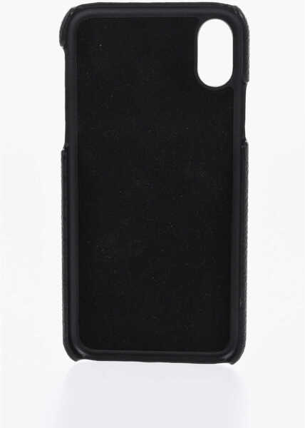 Huse mobil & tablete DSQUARED2 Textured Eco-Leather I Phone X Case With Hand Strap Black Barbati (BM 19478210) 2