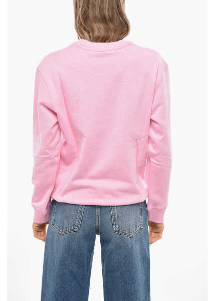 Bluze de trening MSGM Brushed Cotton Sweatshirt With Embroidered Logo Pink Femei (BM 19478213) 3