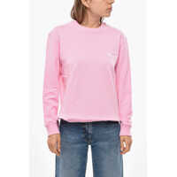 Bluze de trening MSGM Brushed Cotton Sweatshirt With Embroidered Logo