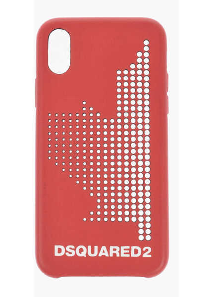 Huse mobil & tablete DSQUARED2 Iphone X Case With Perforated Detail Red Barbati (BM 19478216) 1