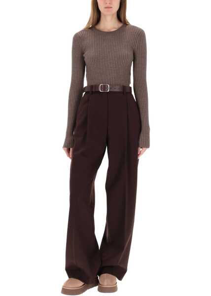 Bluze HELMUT LANG Ribbed Top With Open Back BROWN Femei (BM 19478285) 2