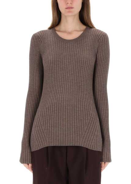 Bluze HELMUT LANG Ribbed Top With Open Back BROWN Femei (BM 19478285) 1