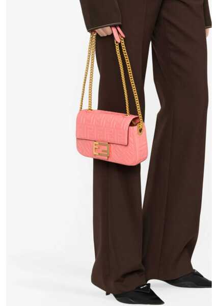 Genti de mana Fendi Baguette Chain Midi Bag PINK Femei (BM 19478342) 3