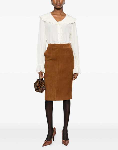 Bluze Chloe Fluid Silk Blouse WHITE Femei (BM 19478549) 2