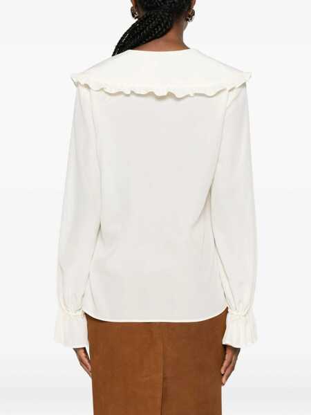 Bluze Chloe Fluid Silk Blouse WHITE Femei (BM 19478549) 3