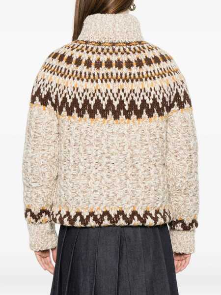 Cardigane Moncler Grenoble Girose Padded Cardigan BEIGE Femei (BM 19478570) 4