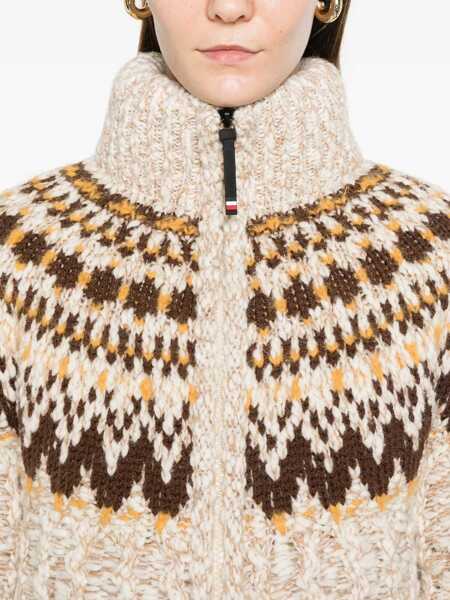 Cardigane Moncler Grenoble Girose Padded Cardigan BEIGE Femei (BM 19478570) 5