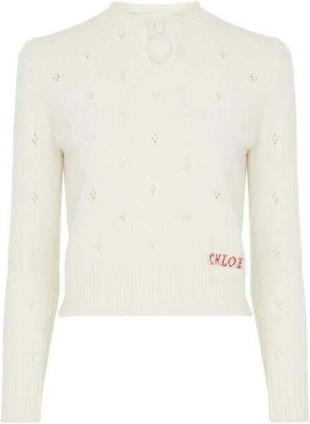 Pulovere Chloe Wool And Cashmere Sweater WHITE Femei (BM 19478576) 1