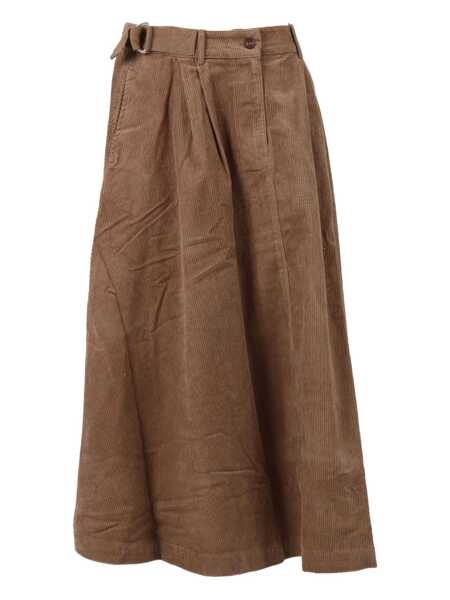 Fuste Barbour YASMIN MIDI SKIRT Brown Femei (BM 19480323) 1