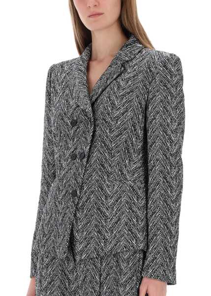 Sacouri Hugo Boss Herringbone Tweed Blazer GREY Femei (BM 19482941) 4