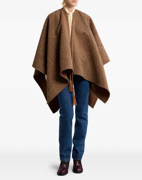 Trenciuri ETRO Wool And Cashmere Cape BROWN Femei (BM 19482944) 2