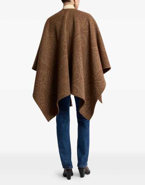 Trenciuri ETRO Wool And Cashmere Cape BROWN Femei (BM 19482944) 3