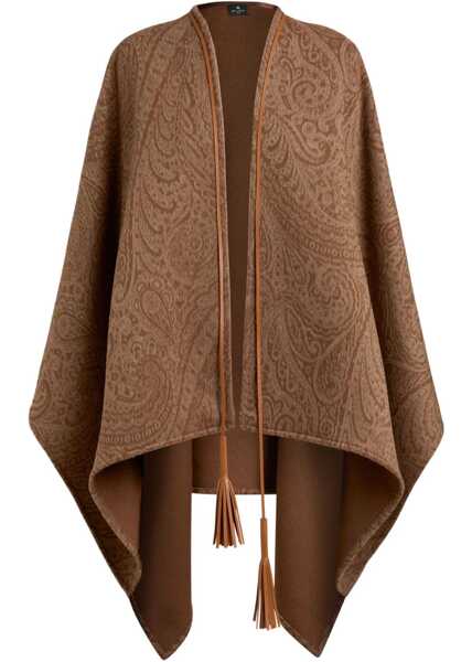 Trenciuri ETRO Wool And Cashmere Cape BROWN Femei (BM 19482944) 1