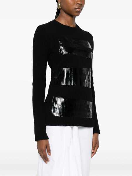 Pulovere casual MM6 Maison Margiela Mesh With Tape BLACK Femei (BM 19483010) 3