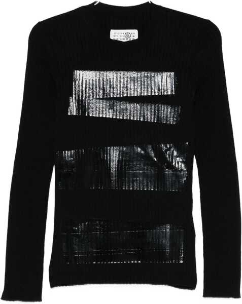 Pulovere casual MM6 Maison Margiela Mesh With Tape BLACK Femei (BM 19483010) 1