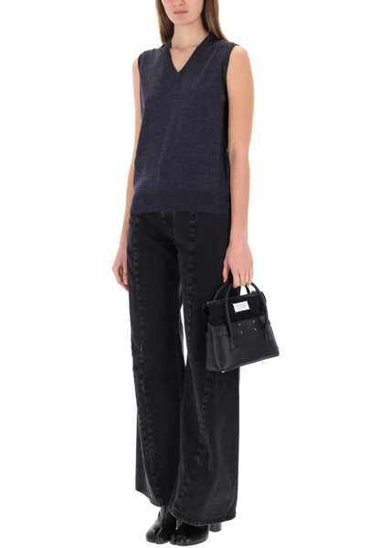 Veste casual Maison Margiela V-Neck Vest BLUE Femei (BM 19483031) 2