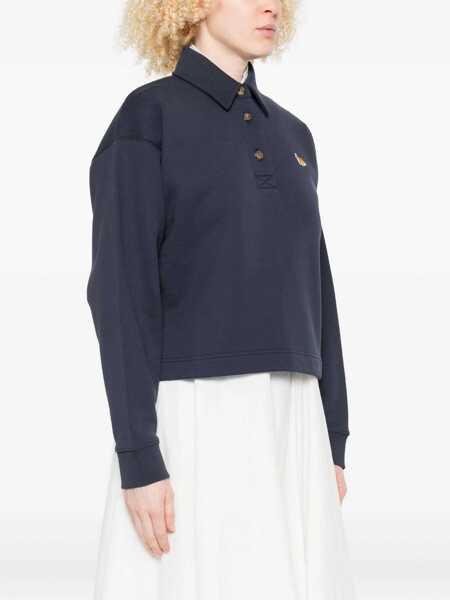 Bluze de trening MAISON KITSUN Sweatshirt Fox BLUE Femei (BM 19483130) 3