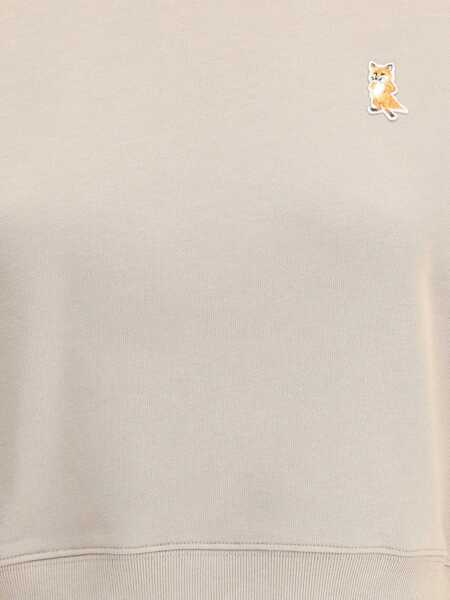 Bluze de trening MAISON KITSUN Cropped Fox Sweatshirt BEIGE Femei (BM 19483133) 5