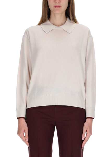 Pulovere Paul Smith Knitted Collar Sweater BEIGE Femei (BM 19483148) 1