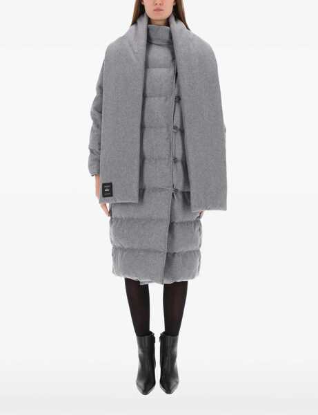 Esarfe Hugo Boss Reversible Coat With Scarf GREY Femei (BM 19483163) 1