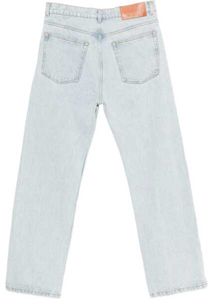 Blugi drepti MSGM Jeans With Embroidered Logo BLUE Barbati (BM 19483184) 2