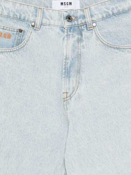 Blugi drepti MSGM Jeans With Embroidered Logo BLUE Barbati (BM 19483184) 3