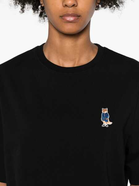 Tricouri MAISON KITSUN Fox Comfort T-Shirt BLACK Femei (BM 19483193) 5