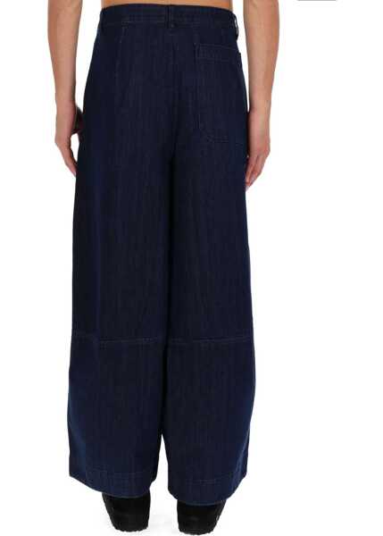 Pantaloni casual YMC Earth Deadbeat Pants BLUE Barbati (BM 19483196) 4