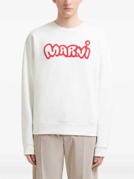 Bluze de trening Marni Sweatshirt With Logo WHITE Barbati (BM 19483208) 3