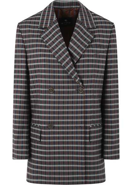 Sacouri ETRO Double-Breasted Jacket GREY Femei (BM 19483211) 1
