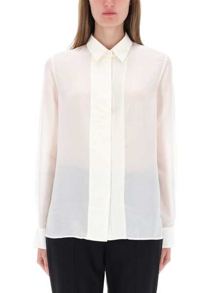 Bluze Hugo Boss Shirt With Ribbed Pleats WHITE Femei (BM 19483307) 1