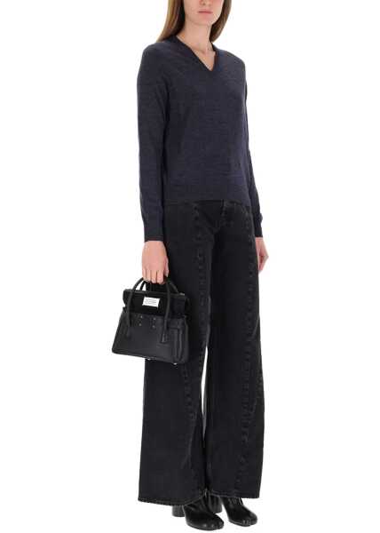 Pulovere Maison Margiela V-Neck Sweater BLUE Femei (BM 19483349) 2